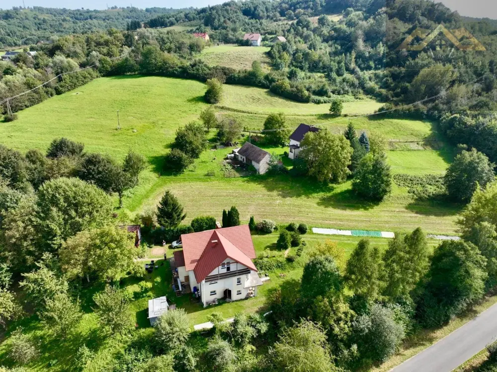 Dom na sprzedaż | działka 29 ar | widok na Dunajec | — zdjęcie 6, Dom na sprzedaż, Szczepanowice, gm. Pleśna