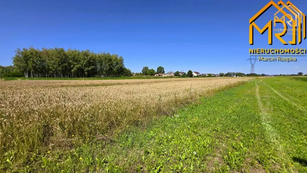 Działka 8,49 ar z WZ – przy granicy z Bobrownikami — zdjęcie 5, Działka na sprzedaż, Łęg Tarnowski, gm. Żabno