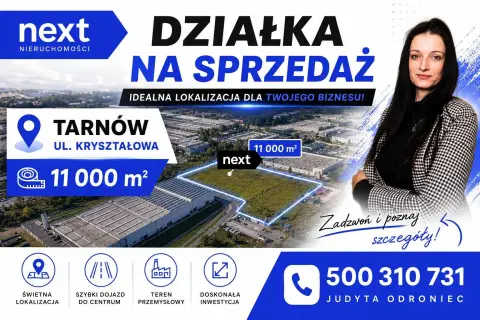 Działka inwestycyjna 1,1 ha -ul.Kryształowa — Klikowa