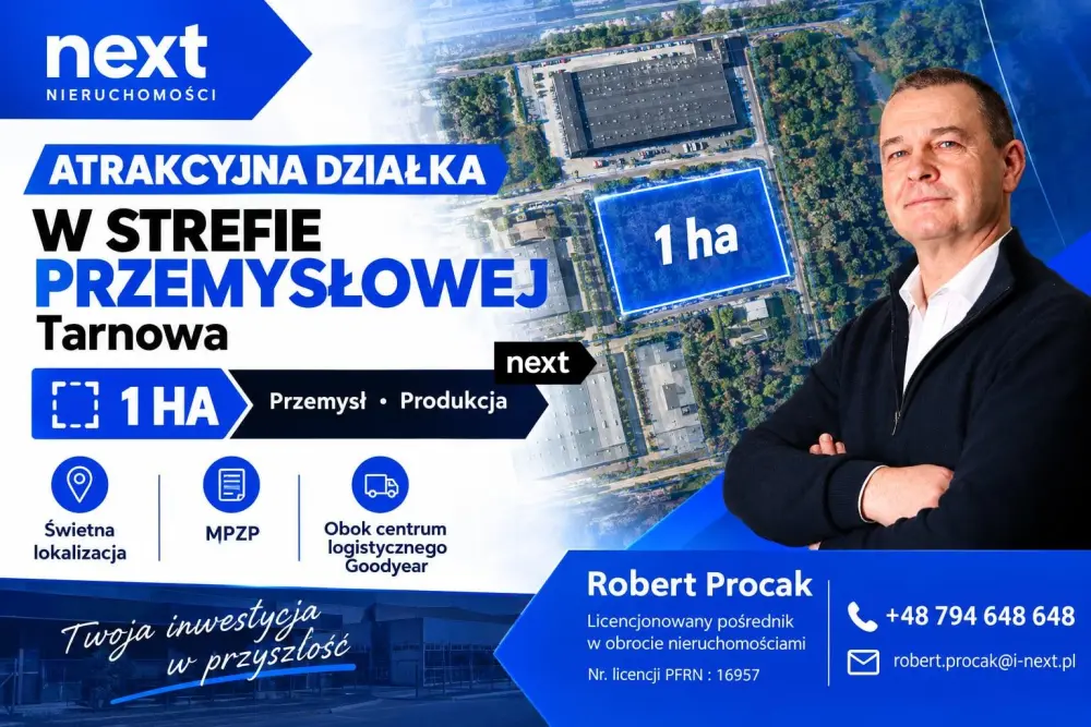 Idealna działka inwestycyjna Tarnów — Działka na sprzedaż, Krzyż, Tarnów