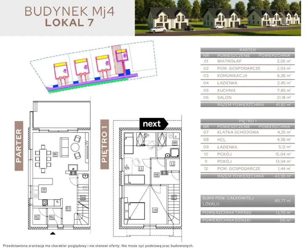Nowy dom w zabudowie bliźniaczej w Łęgu Tarnowskim — zdjęcie 3, Dom na sprzedaż, Łęg Tarnowski, gm. Żabno