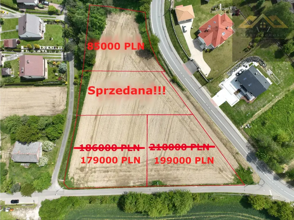 Radlna gmina Tarnów działki budowlane — Działka na sprzedaż, Radlna, Tarnów