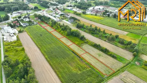 Sześć działek pod zabudowę – od 8 do 15 ar, blisko — Skrzyszów